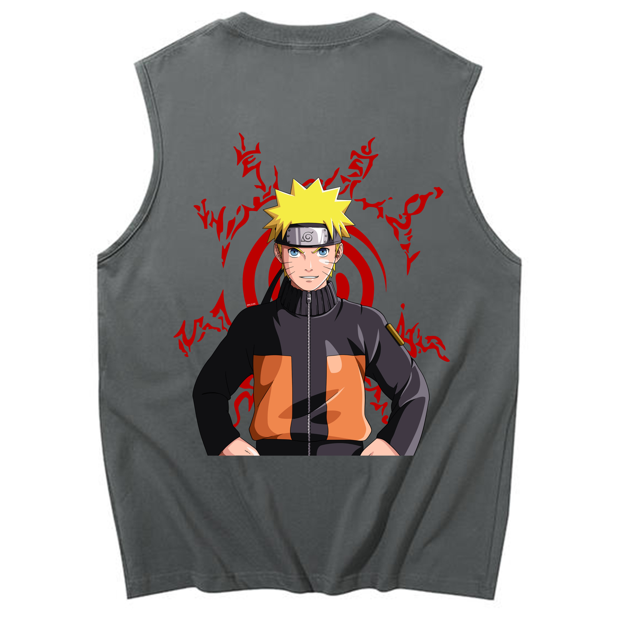 （画像用） NARUTO -ナルト- うずまき ナルト Uzumaki Naruto コットン100％タンクトップ（背面プリント）